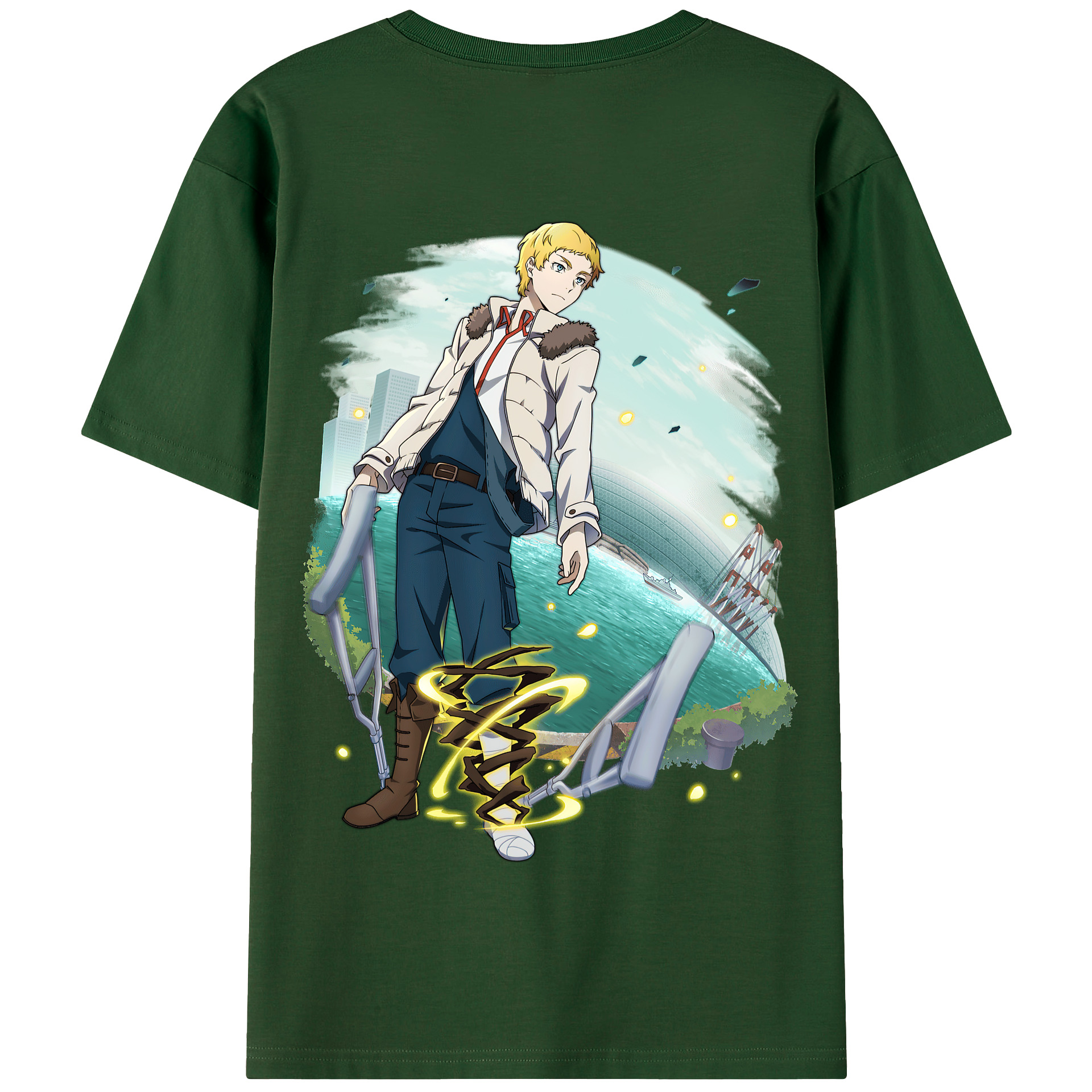 （画像用） 文豪ストレイドッグス Bungo Stray Dogs 綿100％半袖Tシャツ（背面プリント）